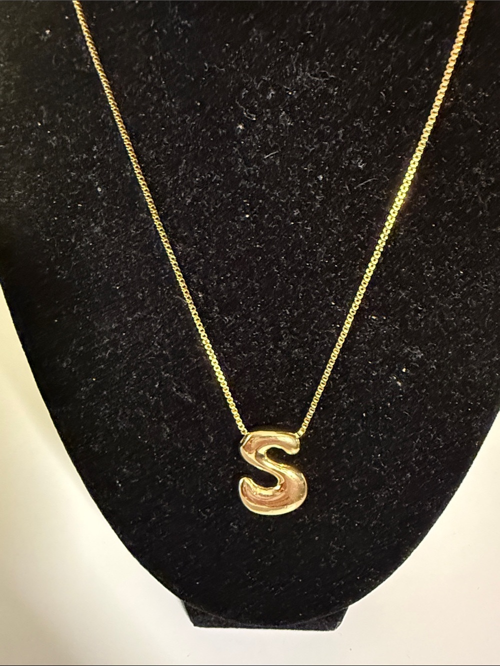 Gold Letter 'S' Pendant Necklace - Women Jewelry
